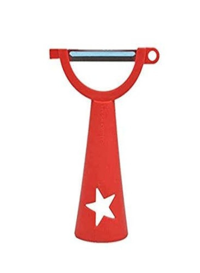 توبروير مقشرة خضراوات تابروير (حمراء)، مصنوعة من الفولاذ المقاوم للصدأ، يدوية - Image 1